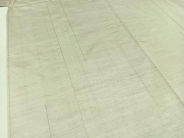 平和屋着物▽上質な紬 単衣 縞 正絹 逸品 AABD6460jh