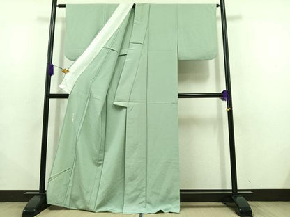 平和屋着物▽江戸小紋　単衣　作家物　幾何学文様　正絹　逸品　AABD6462jh