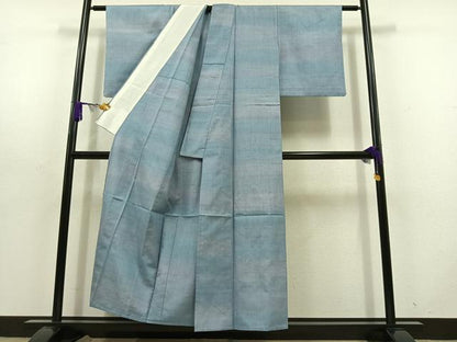 平和屋着物▽菅原工房 菅原結作 漢方染紬 単衣 霞文 証紙付き 正絹 逸品 AABD6472jh