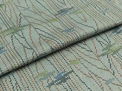 平和屋着物▽本場大島紬 単衣 7マルキ 枝葉文 正絹 逸品 AABD6479jh
