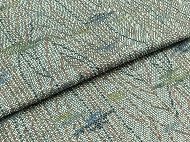平和屋着物▽本場大島紬 単衣 7マルキ 枝葉文 正絹 逸品 AABD6479jh
