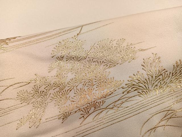 平和屋着物●金彩友禅 卓越技能者・名工・和田光正 訪問着 風景草木文 正絹 逸品 AABD6483ph