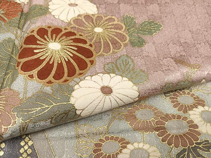 平和屋着物●訪問着 草花文 暈し染め 金彩 正絹 逸品 AABD6488ph