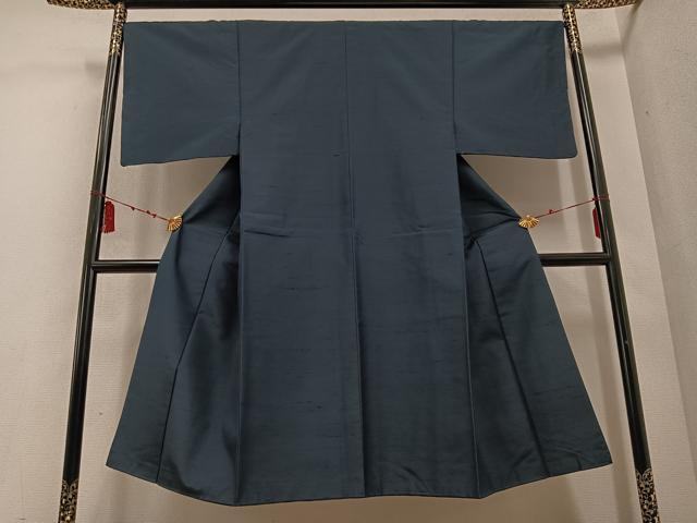 平和屋着物●男性　紬　アンサンブル　色無地　褐返し色　正絹　逸品　AABD6496ph