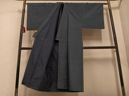 平和屋着物●男性　紬　アンサンブル　色無地　褐返し色　正絹　逸品　AABD6496ph