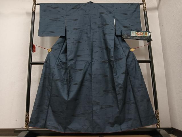 平和屋着物●本場大島紬　カタス9マルキ　霞文　たかし織物謹製　証紙付き　正絹　逸品　AABD6497ph