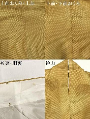 平和屋着物●お召 亀甲文 正絹 逸品 AABD6514ph