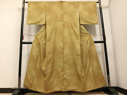 平和屋着物●お召 亀甲文 正絹 逸品 AABD6514ph