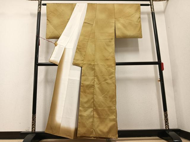 平和屋着物●お召 亀甲文 正絹 逸品 AABD6514ph