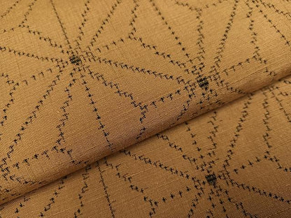 平和屋着物●上質な紬 麻の葉文様 正絹 逸品 AABD6515ph