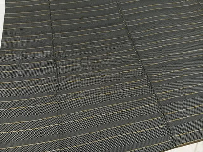平和屋着物●お召　横段文　正絹　逸品　AABD6518ph