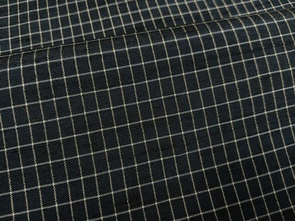 平和屋着物●上質な紬 格子 正絹 逸品 AABD6522ph