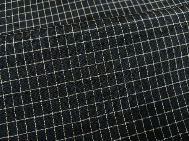平和屋着物●上質な紬 格子 正絹 逸品 AABD6522ph