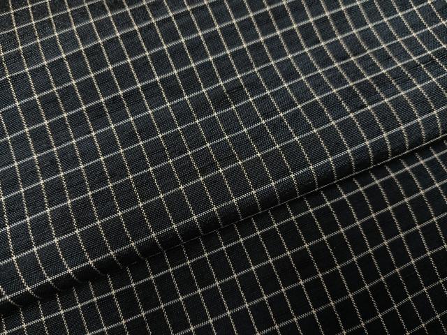 平和屋着物●上質な紬 格子 正絹 逸品 AABD6522ph