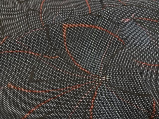 平和屋着物●本場大島紬　カタス7マルキ　花尽くし　正絹　逸品　AABD6525ph