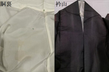 平和屋着物●本場縞大島紬 間道 正絹 逸品 AABD6527ph