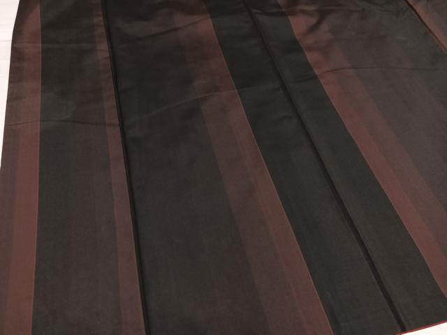 平和屋着物●本場縞大島紬 間道 正絹 逸品 AABD6527ph