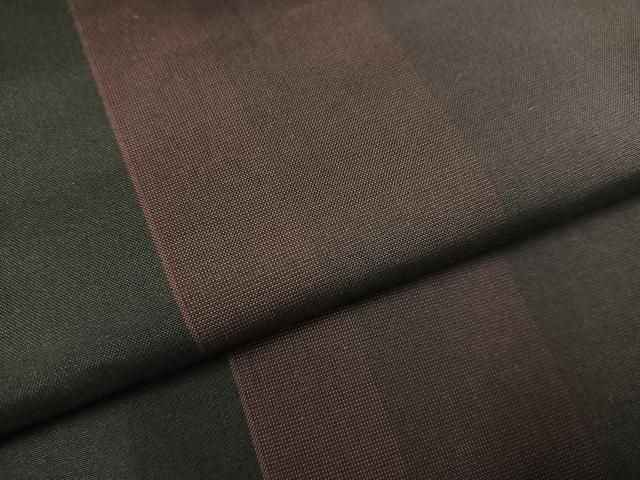 平和屋着物●本場縞大島紬 間道 正絹 逸品 AABD6527ph