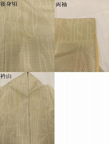 平和屋着物●本塩沢 110亀甲 幾何学文様 正絹 逸品 AABD6530ph