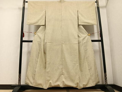 平和屋着物●本塩沢 110亀甲 幾何学文様 正絹 逸品 AABD6530ph
