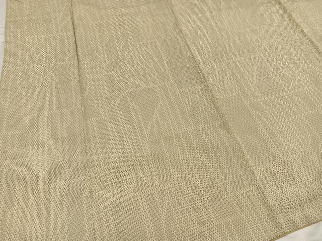 平和屋着物●本塩沢 110亀甲 幾何学文様 正絹 逸品 AABD6530ph