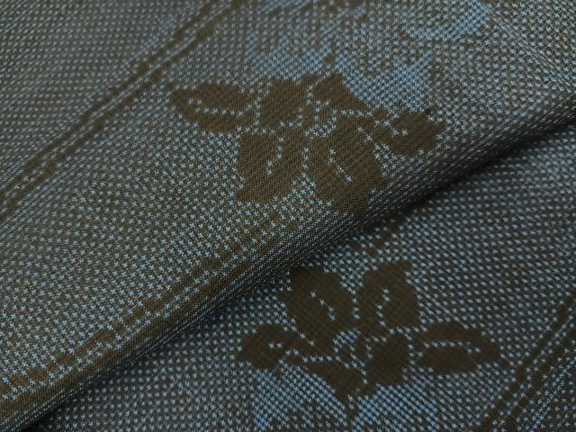 平和屋着物●本場大島紬 一元7マルキ 流水花文 正絹 逸品 未使用 AABD6542ph