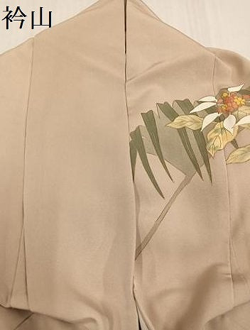平和屋着物●訪問着 駒刺繍 草花文 金彩 正絹 逸品 AABD6546ph