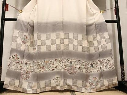 平和屋着物●訪問着　辻が花　暈し染め　正絹　逸品　AABG8501ph