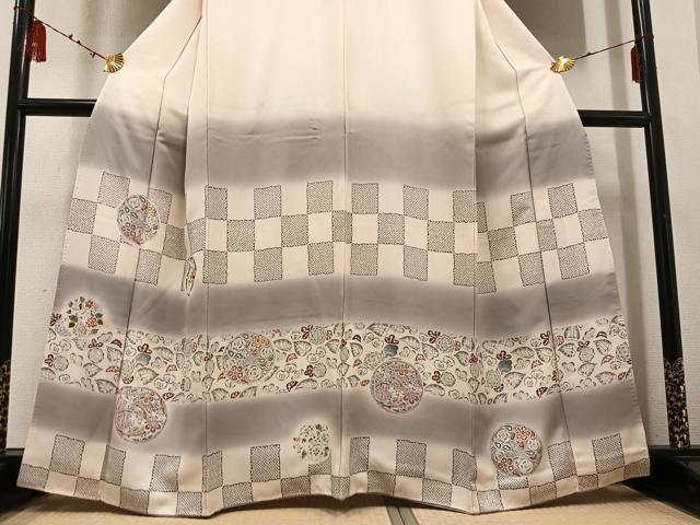 平和屋着物●訪問着　辻が花　暈し染め　正絹　逸品　AABG8501ph