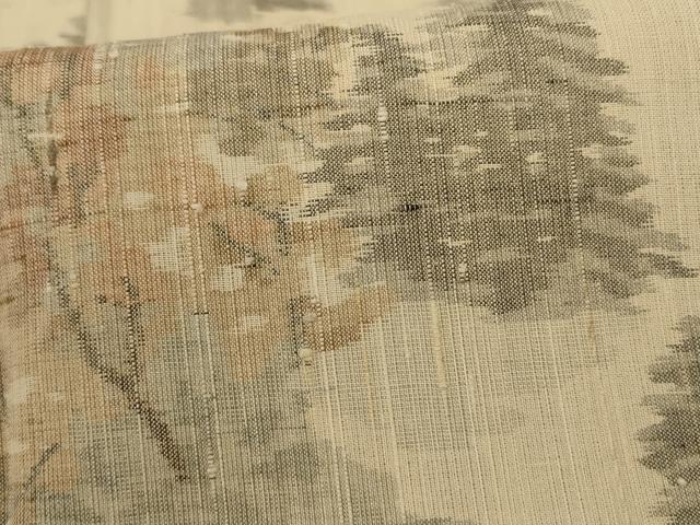 平和屋着物＊夏物 紗紬 風景文 正絹 逸品 AABD6565jd