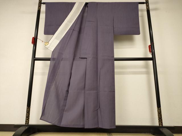 平和屋着物＊夏物 色無地 変わり絽 藤煤竹色 正絹 逸品 AABD6566jd