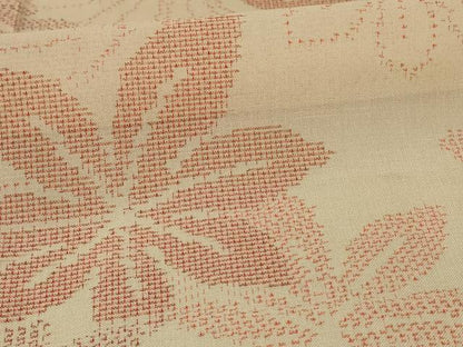 平和屋着物＊夏物 本場大島紬 夏大島 舞葉文 正絹 逸品 AABD6569jd