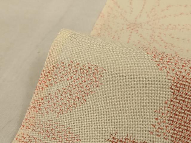 平和屋着物＊夏物 本場大島紬 夏大島 舞葉文 正絹 逸品 AABD6569jd