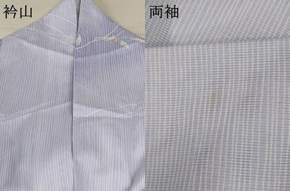 平和屋着物＊夏物 小紋 絽 草花文 洗える着物 AABD6574jd