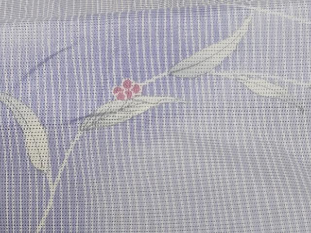 平和屋着物＊夏物 小紋 絽 草花文 洗える着物 AABD6574jd