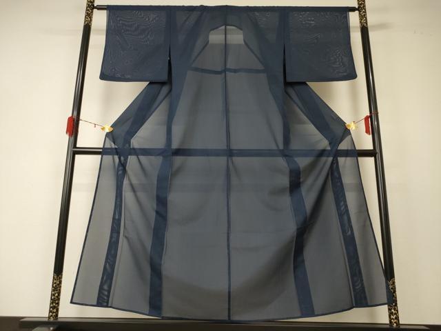 平和屋着物＊夏物 色無地 絽 褐返色 洗える着物 AABD6575jd