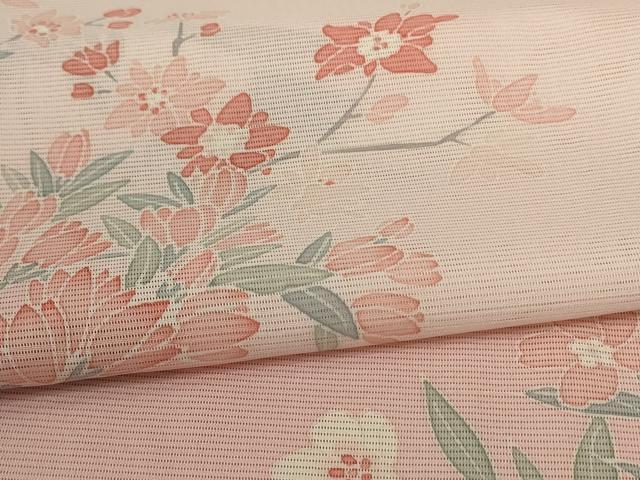平和屋着物＊夏物 訪問着 絽 草花文 暈し染め 洗える着物 AABD6578jd
