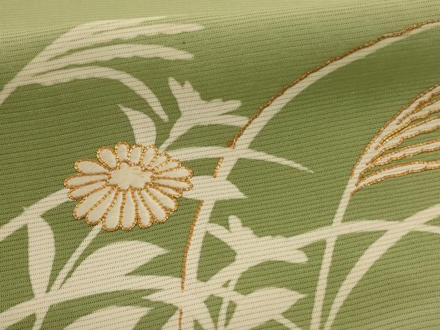 平和屋着物＊夏物 訪問着 絽 駒刺繍 草花文 暈し染め ロング丈 正絹 逸品 AABD6587jd