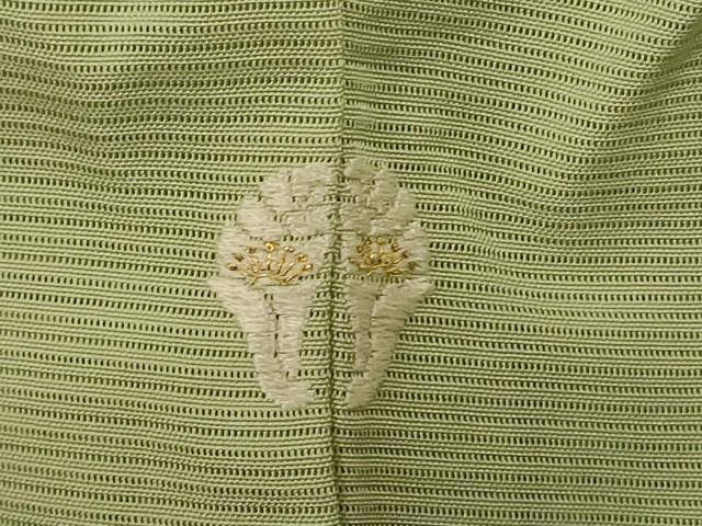 平和屋着物＊夏物 訪問着 絽 駒刺繍 草花文 暈し染め ロング丈 正絹 逸品 AABD6587jd