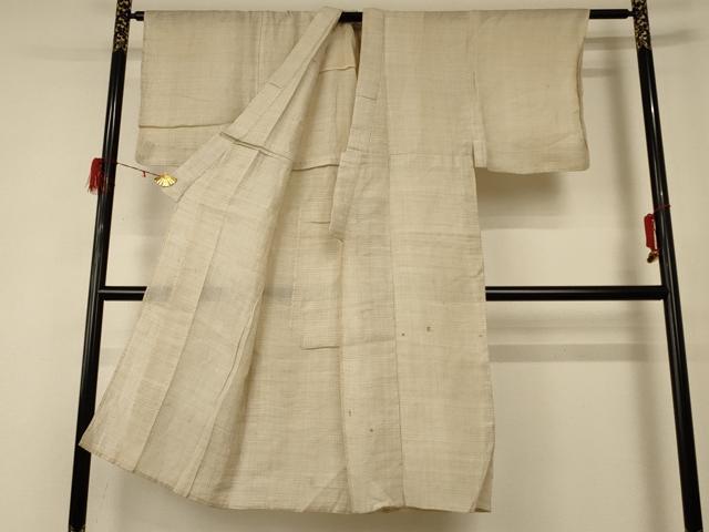 平和屋着物＊夏物 沖縄県無形文化財指定 本場八重山上布 男性 絣柄 麻 逸品 AABD6591jd