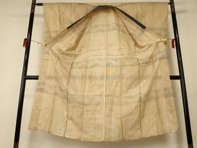 平和屋着物＊夏物　男性　長襦袢　横段文　麻　逸品　AABD6592jd
