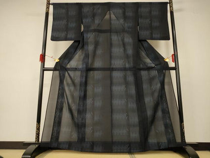 平和屋着物＊夏物 本場大島紬 夏大島 枝葉文 正絹 逸品 AABD6595jd