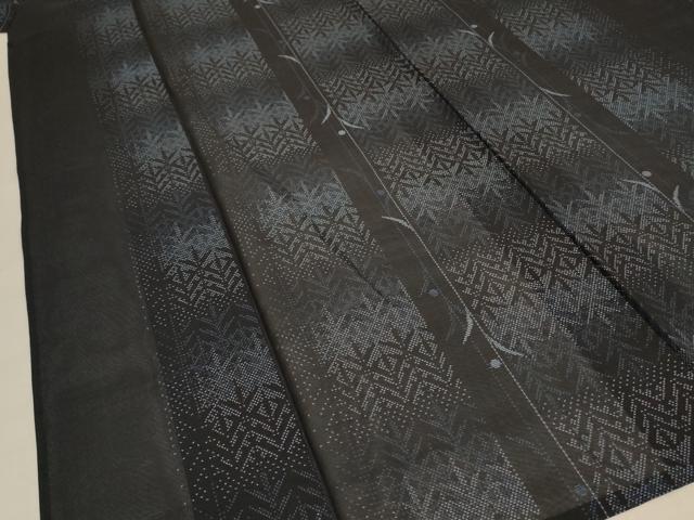 平和屋着物＊夏物 本場大島紬 夏大島 枝葉文 正絹 逸品 AABD6595jd