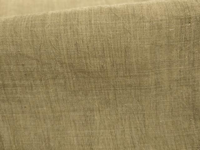 平和屋着物＊夏物 本場小千谷ちぢみ 利休茶色 麻 逸品 AABD6596jd