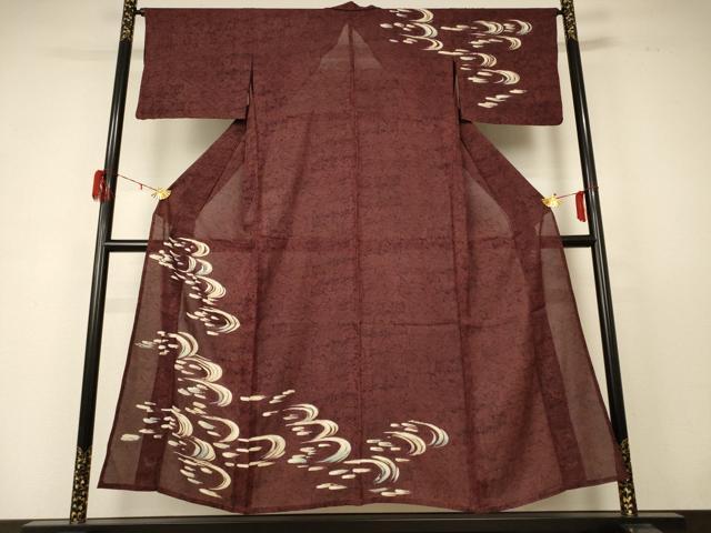 平和屋着物＊夏物 訪問着 絽 流水文 正絹 逸品 AABD6611jd