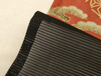 平和屋着物＊夏物 黒留袖 絽 扇子鼓文 金彩 洗える着物 AABD6620jd