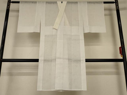平和屋着物＊夏物 長襦袢 芝花紋紗 白色 洗える着物 AABD6621jd
