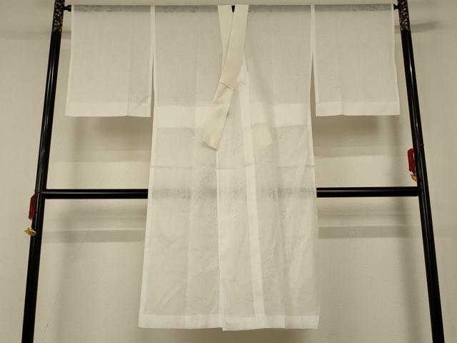 平和屋着物＊夏物 長襦袢 萩紋紗 白色 洗える着物 AABD6628jd
