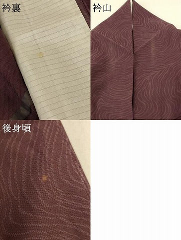 平和屋着物＊夏物　小紋　紗　杢目文　正絹　逸品　AABD6634jd 平和屋着物＊夏物 小紋 紗 杢目文 正絹 逸品 AABD6634jd