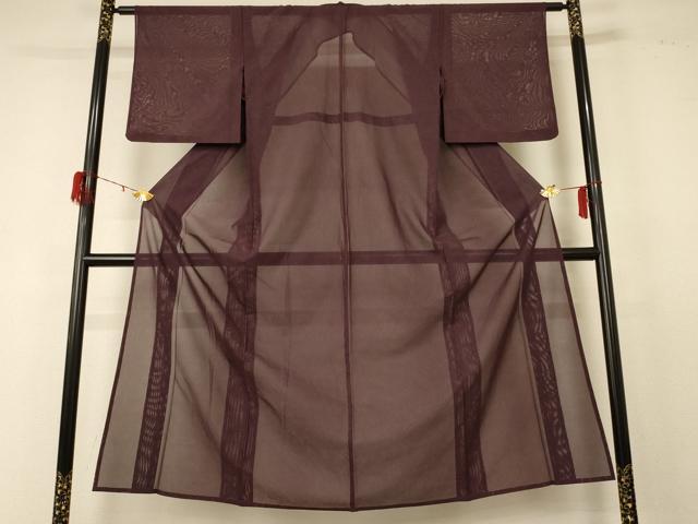 平和屋着物＊夏物　小紋　紗　杢目文　正絹　逸品　AABD6634jd 平和屋着物＊夏物 小紋 紗 杢目文 正絹 逸品 AABD6634jd